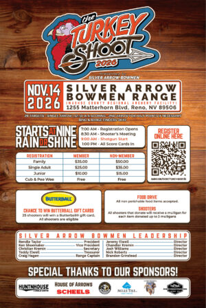 Silver Arrow Bowmen 2026 Turkey Shoot Reno NV Nevada